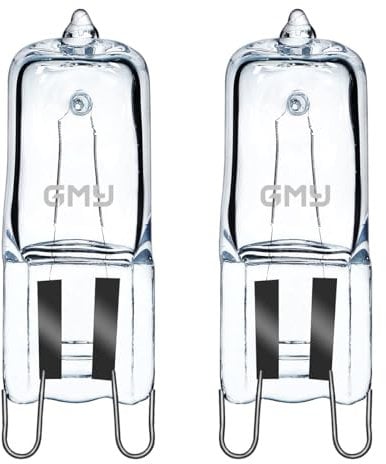 GMY G9 25W Halogen Oven Bulbs 230V for Microwave & Cooker - 2Pack, 300° Heat Tolerant Oven Lamp
