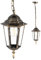 Pendelleuchte Vintage Hängelampe 230V Laterne mit Kette Höhenverstellbar Gefertigt aus Aluminium in Patina Optik und Glas in Klar Scheiben Wasserdicht Retro für alle E27 Leuchtmittel