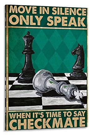 Vertikales Poster, DYJChess Move Poster, dekoratives Gemälde, Leinwand, Wandkunst, Wohnzimmer, Schlafzimmer, Gemälde, 20 x 30 cm
