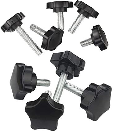 M5x16,5 stücke Kunststoff Kopfgewinde Sternform Rändelförmig Daumen festziehen Schnecke Klemmgriff Griffknopf Schraube Holz Pflaumenbolzen