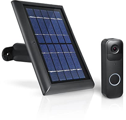 Wasserstein Solar Panel - Compatible with Blink Video Doorbell - Blink Doorbell Solar Panel for Your Blink Video Doorbell (Black)