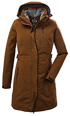 killtec Damen Funktionsparka/Parka mit abzippbarer Kapuze KOW 165 WMN PRK, dark curry, 50, 37726-000