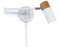 LUSTORM 1 Industrielle Schwingarm Wandleuchte mit Stecker in Kabel, moderne weiße E27 LED Wandleuchten Einstellbare Holzarmaturen für Schlafzimmer Nachttisch Rotation Leselampe Scheinwerfer