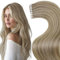 Hetto Tape Extensions Echthaar Blond Tape in Extensions Echthaar 50 cm Highlights Mittel Blond to Goldene Seidig Gerade Invisible Tape Klebe Remy Haarverlangerung 20pcs 50g #17/23