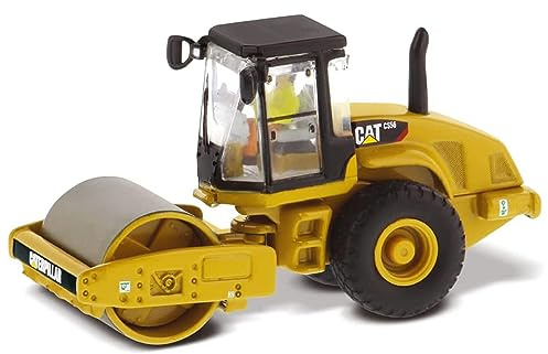 Caterpillar Diecast Masters 85246 Roller avec Bandage Lisse CS56, échelle 1/87e, env. 6,6 x 2,5 x 3,8 cm, dès 14 Ans
