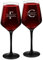 Maverton Ensemble de 2x Verre a vin pour Couples - Verres gravés pour mariage 370 ml - Verres à pied noir pour jeunes mariés - Souvenir Mariage - Cadeau Personnalisé - Cadeau Couple - classique