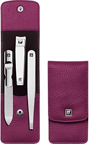 ZWILLING Maniküre Pediküre Set 3tlg. mit Nagelknipser, Berry, Promoset poliertem Edelstahl