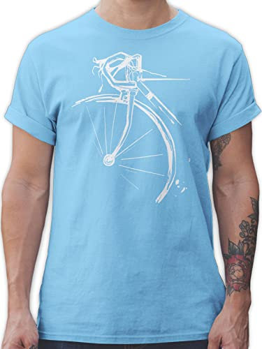 T-Shirt Herren - Bekleidung Radsport - Fahrrad Geschenk Rennrad I Radfahren Geschenk - XXL - Hellblau - fahrradliebhaber Radsport-Bekleidung Bike Rad Tshirt Cycling Shirt Men Radfahrer Bicycle