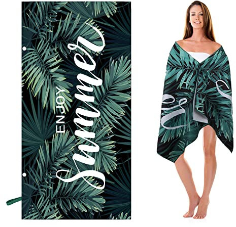 YZCX Telo Mare Grande in Microfibra Asciugamano da Spiaggia 180x90cm Asciugamano Palestra ad Asciugatura Rapida Teli Mare Leggero Coperta da Viaggio per Palestra Yoga Nuoto Campeggio