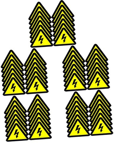 STOBOK 125 Pièces Autocollants De Logos Autocollants Haute Prudence Stickers Panneau D'avertissement De Danger Attention Haute Stickers Clôture Électrique Haute Pression