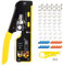 Strumento di Crimpatura RJ45+RJ12 Strumento di Crimpatura di Rete Professionale TEENO, Connettore di Rete CAT5/5E/CAT6/CAT7 Schermato, Con Strumenti di Crimpatura