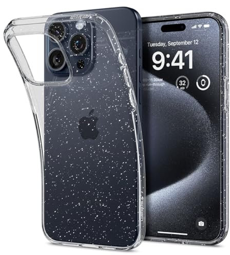 Spigen Liquid Crystal Glitter Case Compatible with iPhone 15 Pro - Crystal Quartz