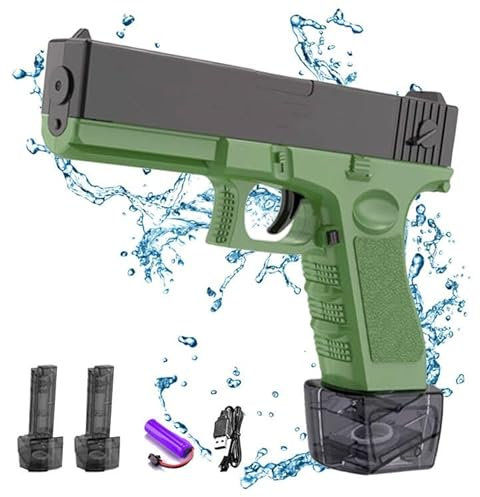 Wasserpistole für Kinder,Elektrische Wasserpistole für Erwachsene und Kinder,Wasserpistole Elektrisch,Wasserpistole Spielzeug für Kinder,32ft Reichweite Wasserspielzeug Sommer Partys Schwimmbad