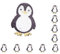 Bestickter Pinguin-Aufnäher mit Pailletten, doppelseitig, 10 Stück