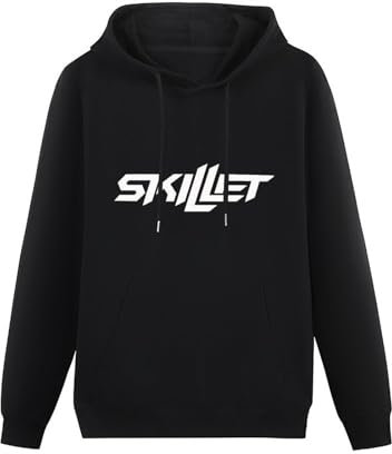 Eines Skillet Band Printed Black Pullover Hoodies Mens Unisex Sweatshirts M
