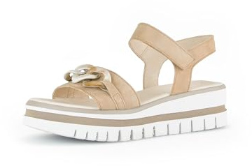 Gabor Damen Plateausandalen, Frauen Sandalen,Best Fitting,Plateausandaletten,Dicke Sohle,bequem,Sommerschuhe,Caramel (Uni),41 EU / 7.5 UK