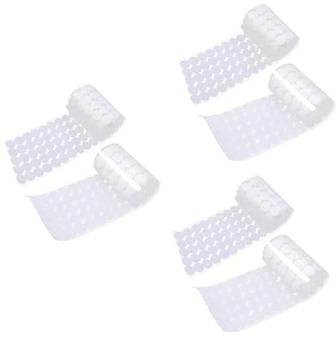 NUOBESTY 2700pcs Self Adhesive Tape Round White Strong Adhesive for Wall Double Sided Design