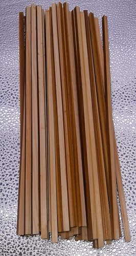 50 bâtonnets en bois pour le bricolage, épicéa/sapin blanc pour les modèles, la décoration, le mélangeur, le bois pour le bricolage et bien plus encore (300 x 6 x 6 mm)