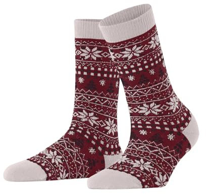 FALKE Damen Socken Country Calling W So Wolle Kaschmir gemustert 1 Paar, Rosa Light Pink 8458, 35-38
