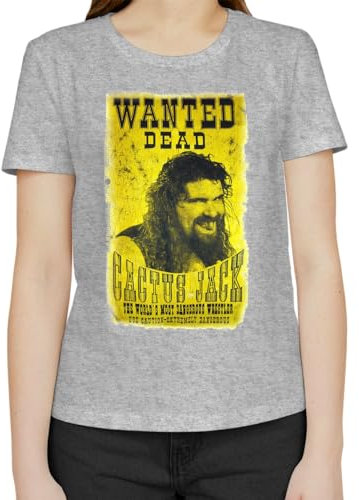 Moonai Cactus Jack Poster T-Shirt Femme Classique Col Rond Manches Courtes Large