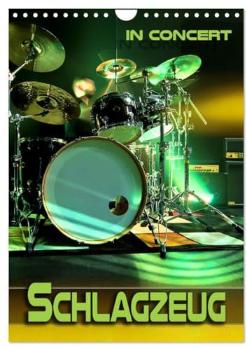 Schlagzeug in Concert (Wandkalender 2025 DIN A4 hoch), CALVENDO Monatskalender: Stimmungsvolle Konzertfotografien von Drum-Sets aus verschiedenen Perspektiven