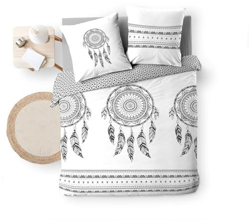 Douceur d'Intérieur Indian Dream Bettwäschegarnitur, 3-teilig (260 x 240 cm), 100 Prozent Baumwolle