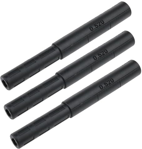 yukata Golf Shaft Extension Putter Shaft Extension 0.52“ - 0.59 Golf Club Extensions Golf Club Shafts for Iron/Wood Golf Repair Black 3PCS