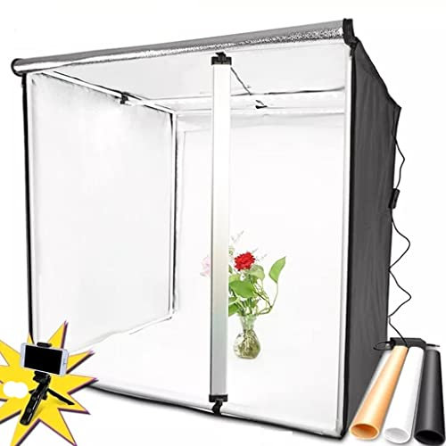 ZHCHAO Light Box 80 * 80CM Portable Softbox Photo LED Lightbox Tent with 3 Colors Background for Studio Photography Lighting Box