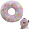 Jeorywoet Seitenschläfer Kissen Blumenmuster Piercing Kissen 9x9x2in rund Donut Kissen Schmerz Relief Schutz Reißverschluss Schließe Waschandruck Hals Ohrloch Kissen, Ohrkissen Kissen