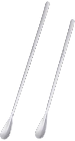 Boundless Voyage Titan Kaffeelöffel 7.6/9 Zoll langer Griff Teelöffel Eislöffel, Rührlöffel, Cocktail Rührlöffel für Latte Kaffee, Espresso, heiße Schokolade, Dessert (Ti1034T+Ti1035T)