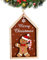 Tioheam Lebkuchenhaus-Dekorationen, Lebkuchenhaus-Weihnachtsschmuck | Weihnachtsbaum Deko Anhänger,2D festliche Weihnachtsbaum-Dekorationsanhänger, hausförmiger Weihnachtsbaumschmuck, Heimdekoration