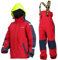 Navis Marine Herren Segeljacken Set – Wasserdicht & Atmungsaktiv – Hochleistungs-Segelbekleidung für Hochsee & Küstengewässer mit Verstellbarer Trägerhose & Sichtbarer Kapuze NS-147(Rot,XL)
