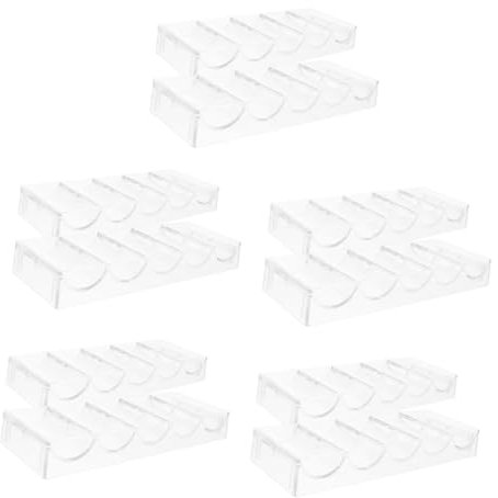 Abaodam 5sets Poker Chip Poker Tisch Chip Tablett Acryl Poker Chip Box Lagerung Supplies 2 Stücke * 5