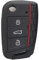 Schlüsselhülle für VW Golf 7, Polo, Skoda, Tiguann, Seat, Leon, Cupra, Ibiza, Ateca, Arona, Octavia, Superb, 3 Tasten, Silikon-Autoschlüssel-Abdeckung