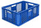 DIE BOX FABRIK Bäckerkisten 60x40 cm – Stapelbare Lebensmittelechte Transportkisten, in verschiedenen Farben – Ideal für Lagerung und Transport von Backwaren (Blau, 60x40x24 cm)