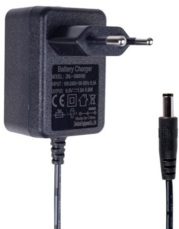 Chargeur de véhicules électriques pour enfants, 6 V 1 A, compatible avec les batteries plomb-acide 6 V pour voitures jouets, motos, ATV, fiche ronde CC 2,1 mm x 5,5 mm