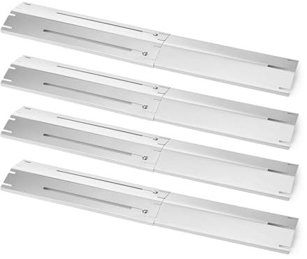 Universal Flammenverteiler für Gasgrill, 29,8 cm bis 53,3 cm Einstellbar Brennerabdeckung für die meisten Gasgrill, Landmann, Enders, Taino, Barbecook, Proficook, Edelstahl Heizplatte Ersatzteile