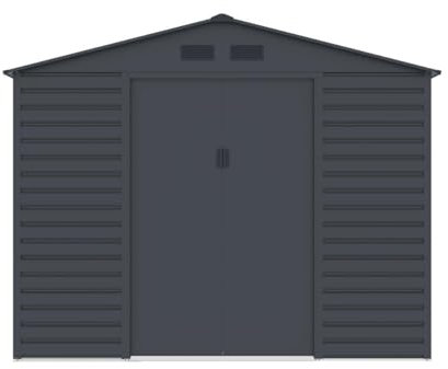 Vente-unique-Gartenhaus - verzinkter Stahl - Anthrazit - 8,94 m² - ADELMO