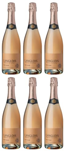 Langlois Crémant de Loire Brut Rosé Sekt Rosé Frankreich inkl. FeinWert E-Book (6 x 0.75 l)