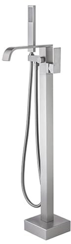 NBTRXWAFR Freistehende Badewanne Armatur Standarmatur Wannenarmatur Mit Heißem Und Kaltem Wasserfall Und Handbrause,Chrome