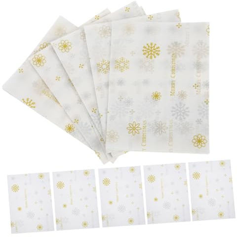 BESTYASH 500 Blatt Teiliges Zuckerpapier für Weihnachten Nougat und Süßigkeiten Hochwertige Papierverpackung zum Einpacken von Pralinen DIY Bastelpapier Praktische und Sichere Candy Wrapper