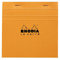 Rhodia 148200C Notizblock Le Carré (kariert, quadratisch, 148 x 148 mm, 80 Blatt) 1 Stück orange