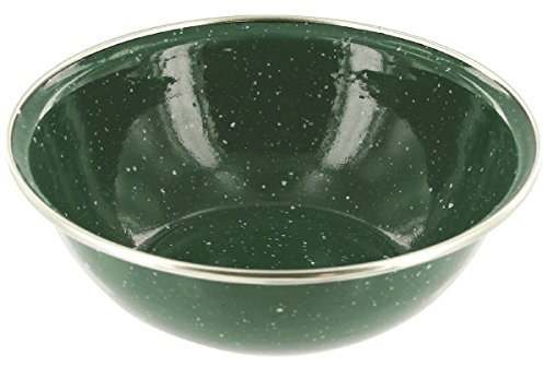 Highlander Deluxe Enamel Bowl Camping - Green