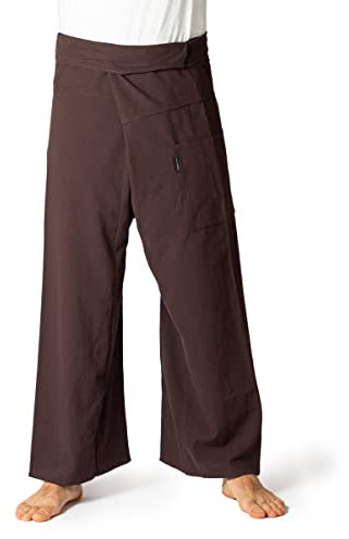 PANASIAM Fisherman Pants Unicolor, Brown, L