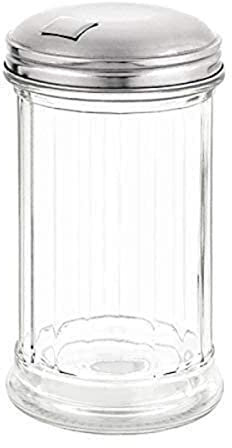 Olympia C234 Sugar Pourer With Side Hole And Flap 140X70mm Glass Container Stainless Steel