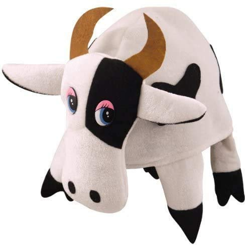 Plush Cow Hat - Abendkleid - Festivals - Stag Nights - Zubehör