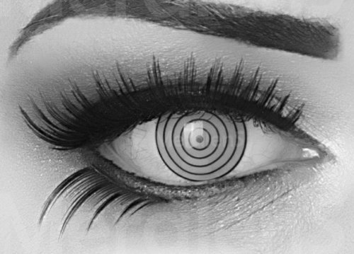 EIN PAAR Farbige Manga Anime Cosplay 14mm Kontaktlinsen 'Rinnegan Eye' mit gratis Linsenbehälter und Kombilösung. Perfekt für Fasching!