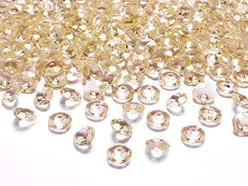 Kristalle Gold Diamanten Streuteile Dekosteine Tisch Deko Hochzeit 100 STÜCK Ø12mm (Gold)