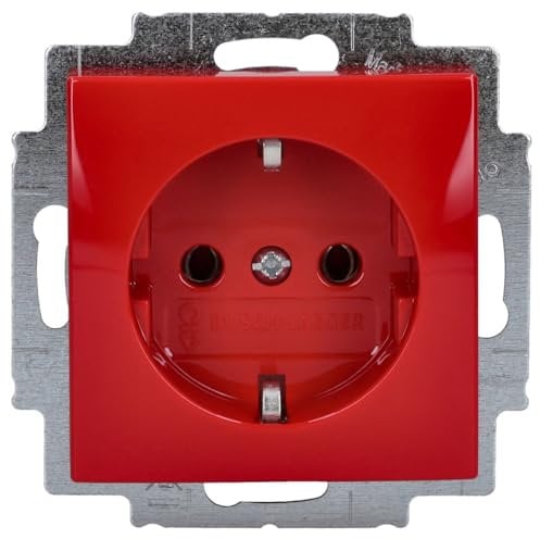 Busch-Jaeger 20 EUC-917 SCHUKO Steckdosen-Einsatz Rot Balance SI 2CKA002011A6234