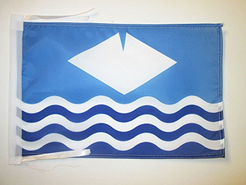 AZ FLAG Flagge Grafschaft Isle of Wight 45x30 cm Polyester 100D Kordeln